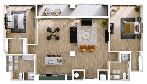 Stella at Star Metals B18 Two Bedroom Penthouse Floor Plan